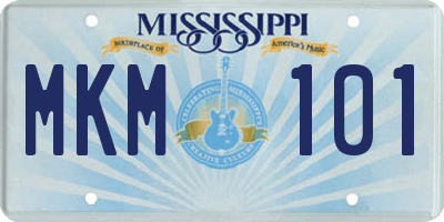 MS license plate MKM101