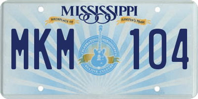 MS license plate MKM104
