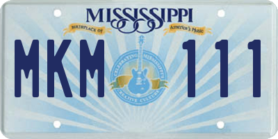 MS license plate MKM111