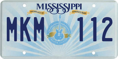 MS license plate MKM112