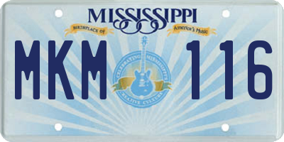 MS license plate MKM116