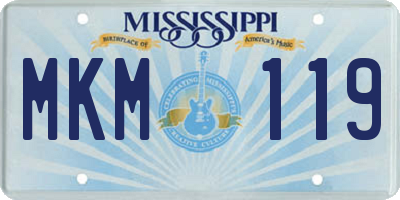 MS license plate MKM119