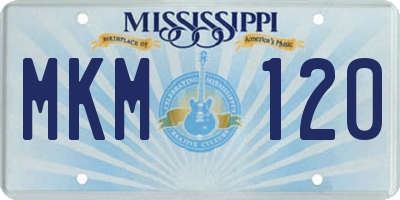 MS license plate MKM120