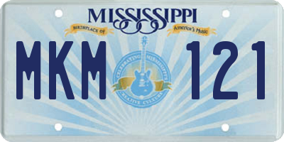 MS license plate MKM121