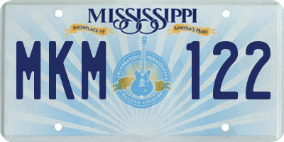 MS license plate MKM122