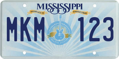 MS license plate MKM123