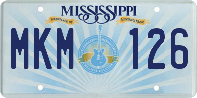 MS license plate MKM126