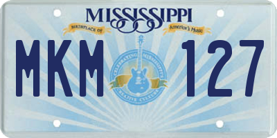 MS license plate MKM127