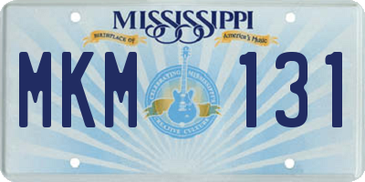 MS license plate MKM131