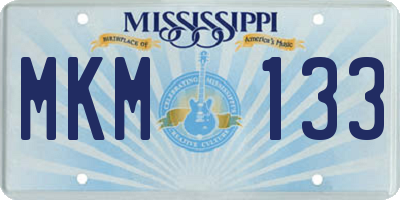 MS license plate MKM133