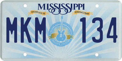 MS license plate MKM134