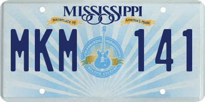 MS license plate MKM141
