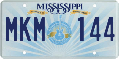 MS license plate MKM144