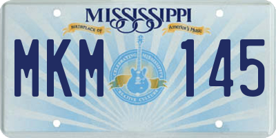 MS license plate MKM145