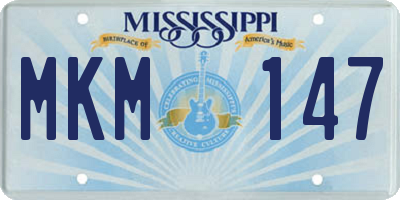 MS license plate MKM147