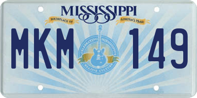 MS license plate MKM149