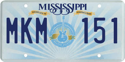 MS license plate MKM151