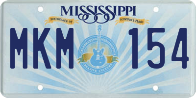 MS license plate MKM154