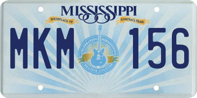 MS license plate MKM156