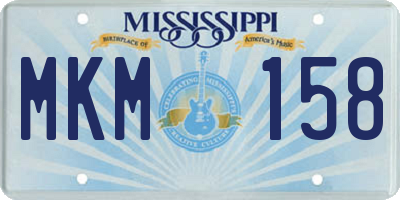 MS license plate MKM158
