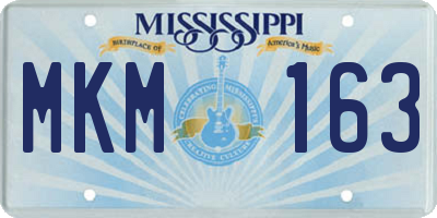 MS license plate MKM163