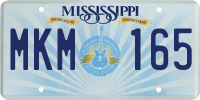 MS license plate MKM165