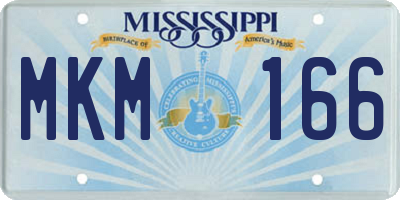 MS license plate MKM166