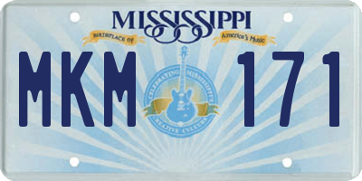 MS license plate MKM171