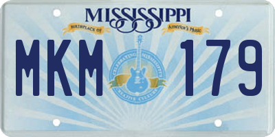 MS license plate MKM179