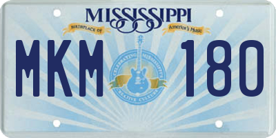 MS license plate MKM180
