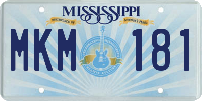 MS license plate MKM181