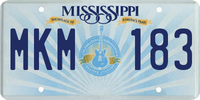 MS license plate MKM183
