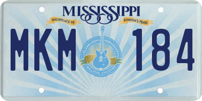 MS license plate MKM184