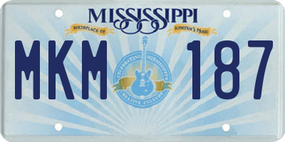 MS license plate MKM187