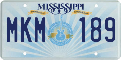 MS license plate MKM189