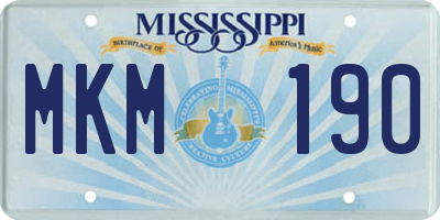 MS license plate MKM190