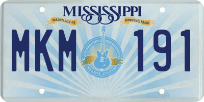 MS license plate MKM191