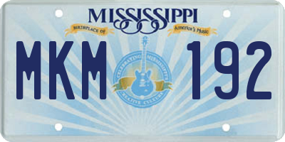 MS license plate MKM192
