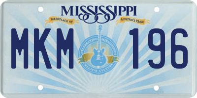 MS license plate MKM196