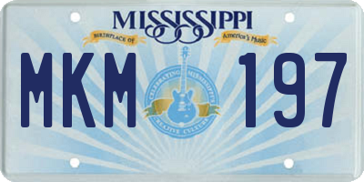 MS license plate MKM197
