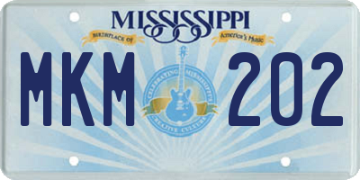 MS license plate MKM202