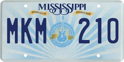 MS license plate MKM210