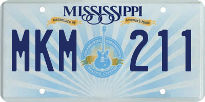 MS license plate MKM211