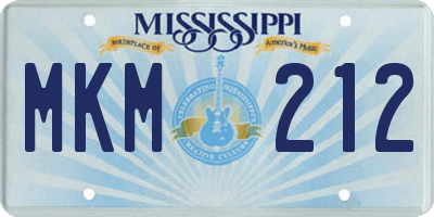 MS license plate MKM212