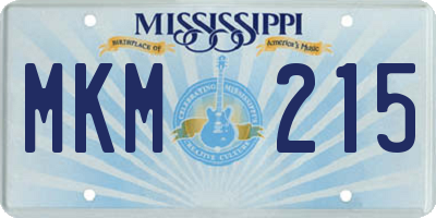 MS license plate MKM215