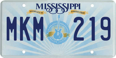 MS license plate MKM219