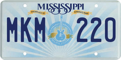 MS license plate MKM220