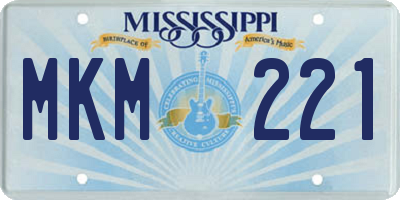 MS license plate MKM221