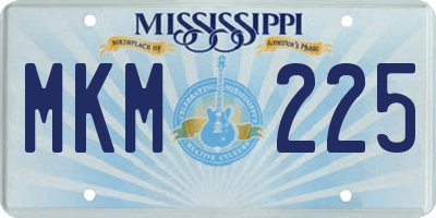 MS license plate MKM225