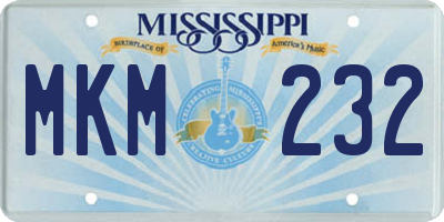 MS license plate MKM232